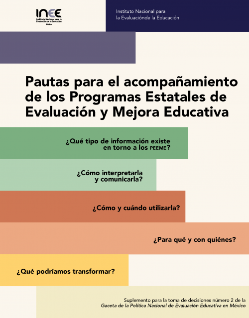 Pautas para el acompañamiento de los Programas Estatales de Evaluación y Mejora Educativa.